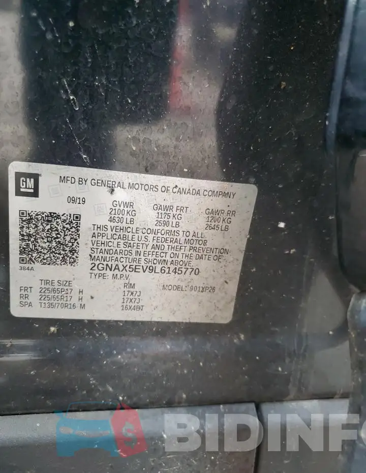 2GNAX5EV9L6145770 Photo# 13