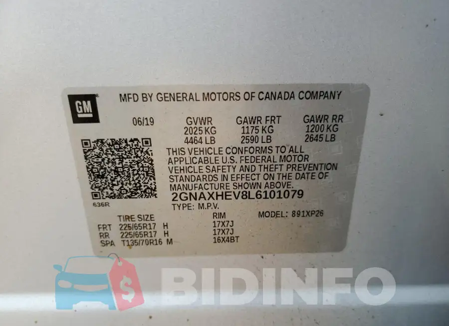 2GNAXHEV8L6101079 Photo# 13