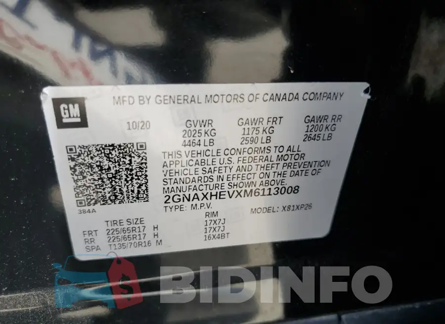2GNAXHEVXM6113008 Photo# 13