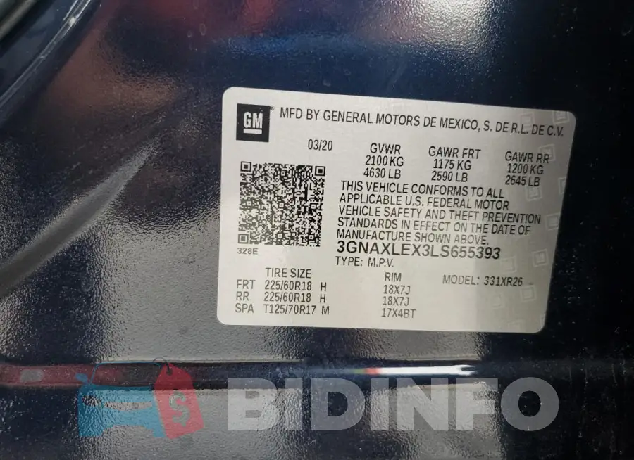 3GNAXLEX3LS655393 Photo# 13