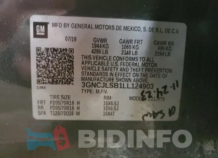 3GNCJLSB1LL124903 Photo# 13
