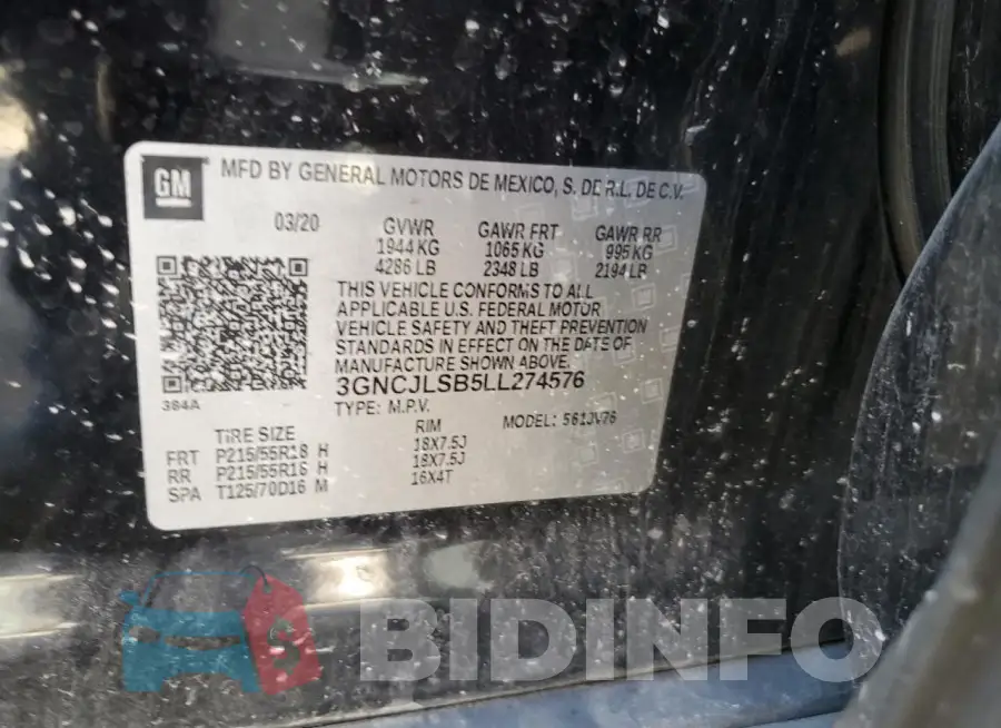 3GNCJLSB5LL274576 Photo# 12
