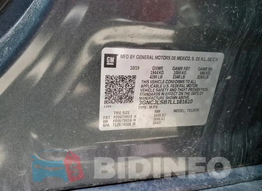 3GNCJLSB7LL181610 Photo# 13