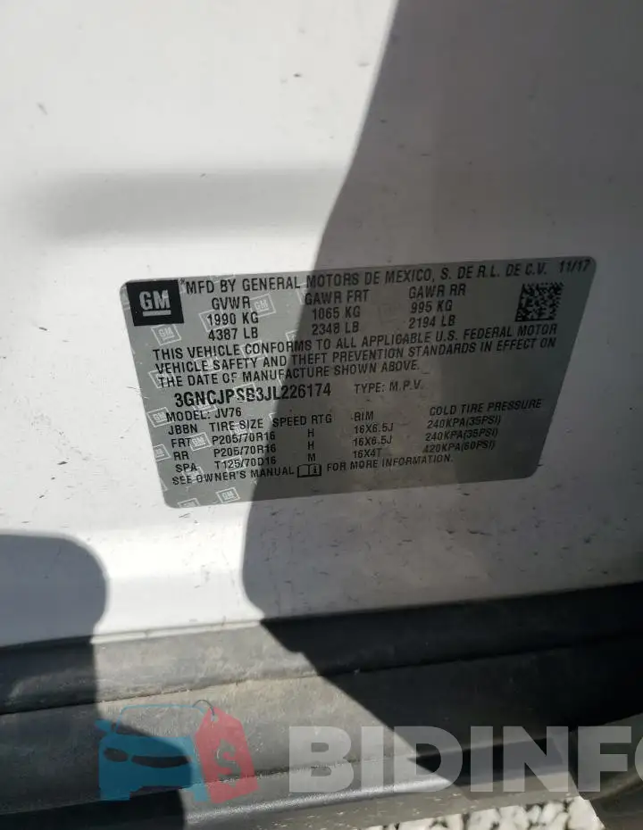 3GNCJPSB3JL226174 Photo# 13