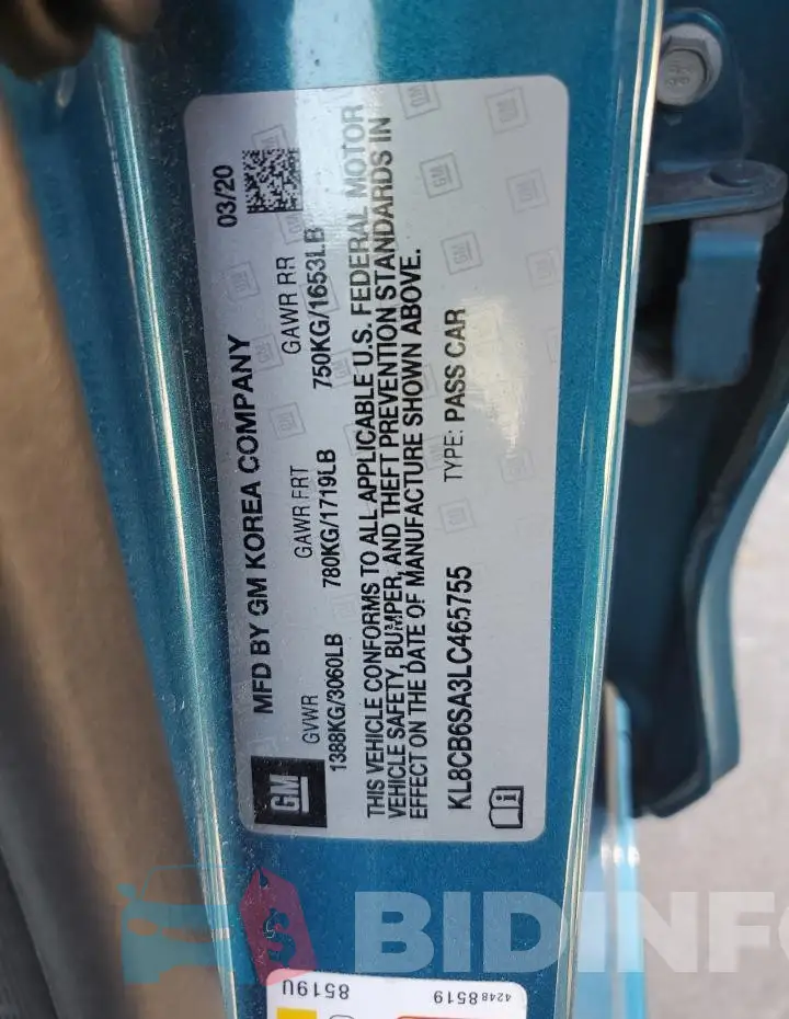 KL8CB6SA3LC465755 Photo# 12