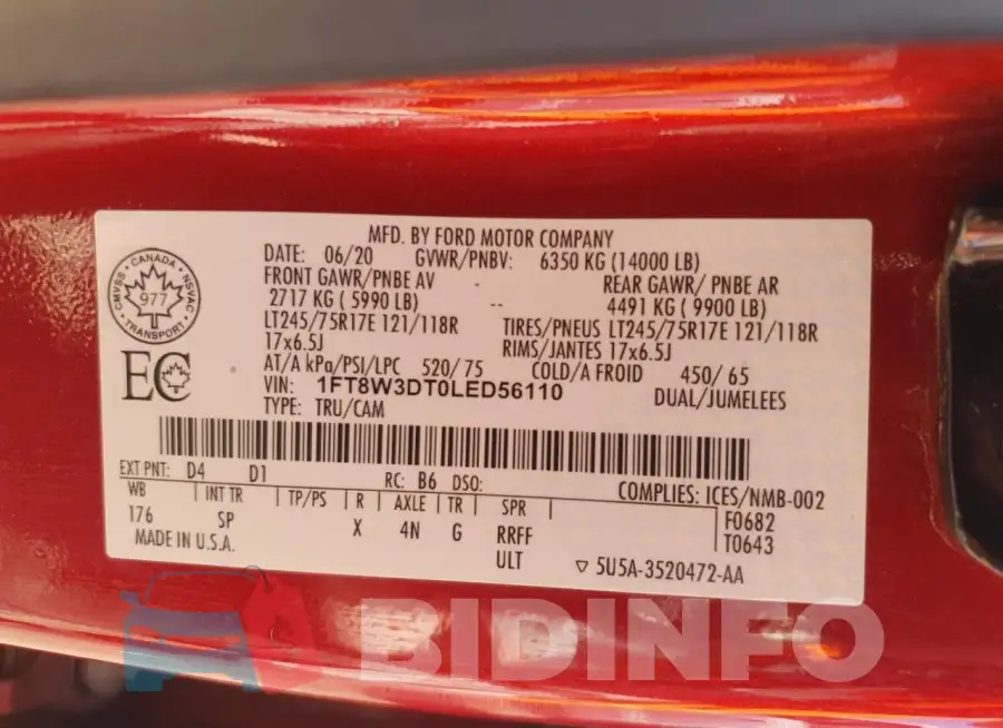 1FT8W3DT0LED56110 Photo# 13