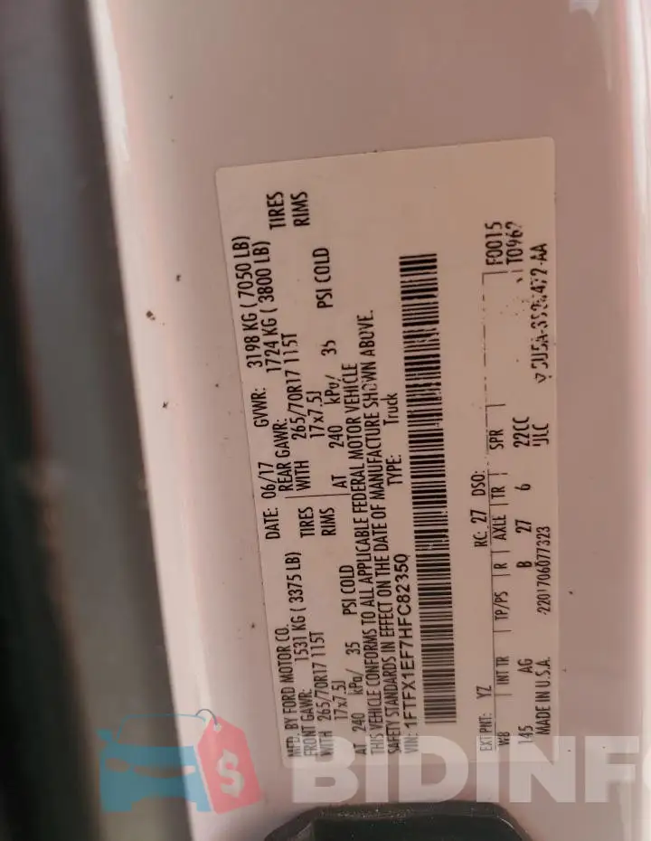1FTFX1EF7HFC82350 Photo# 12