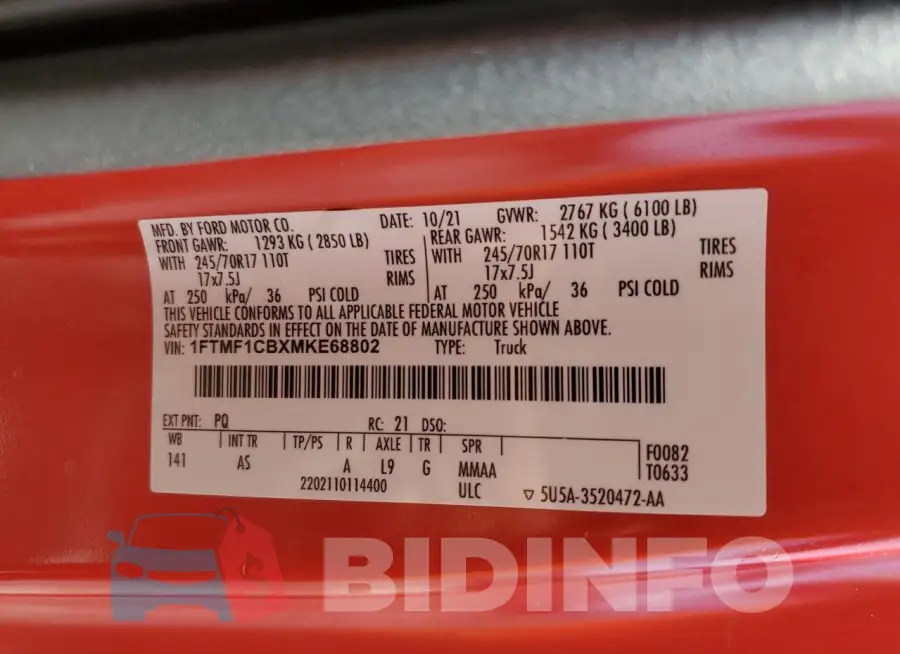 1FTMF1CBXMKE68802 Photo# 12