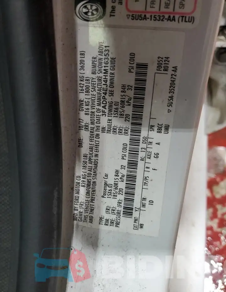 3FADP4EJ4HM163531 Photo# 13