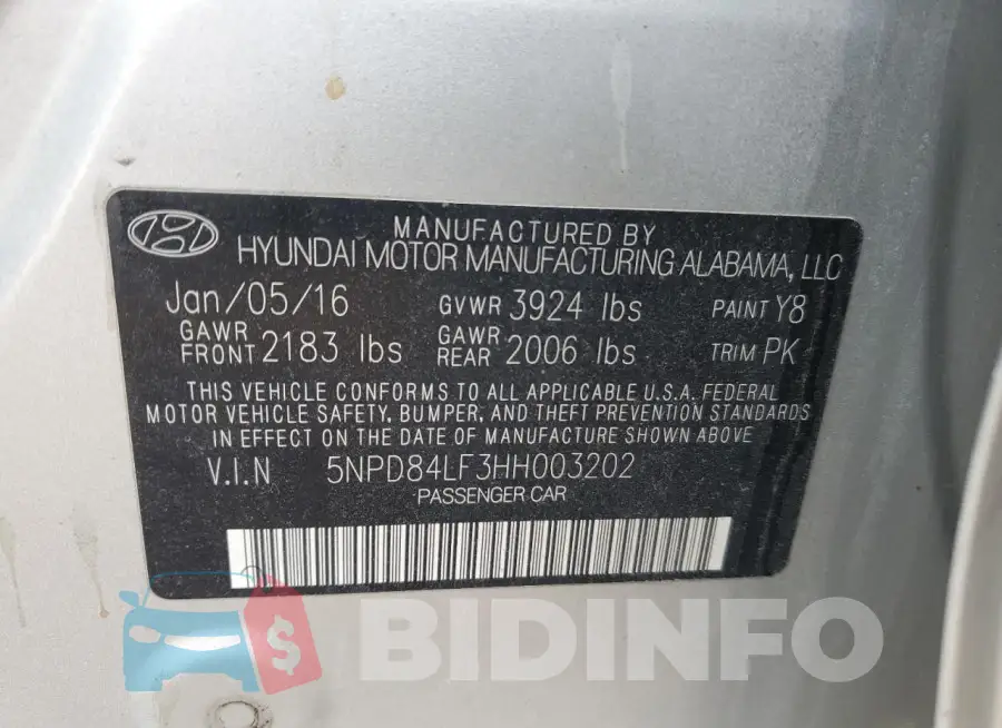 5NPD84LF3HH003202 Photo# 12