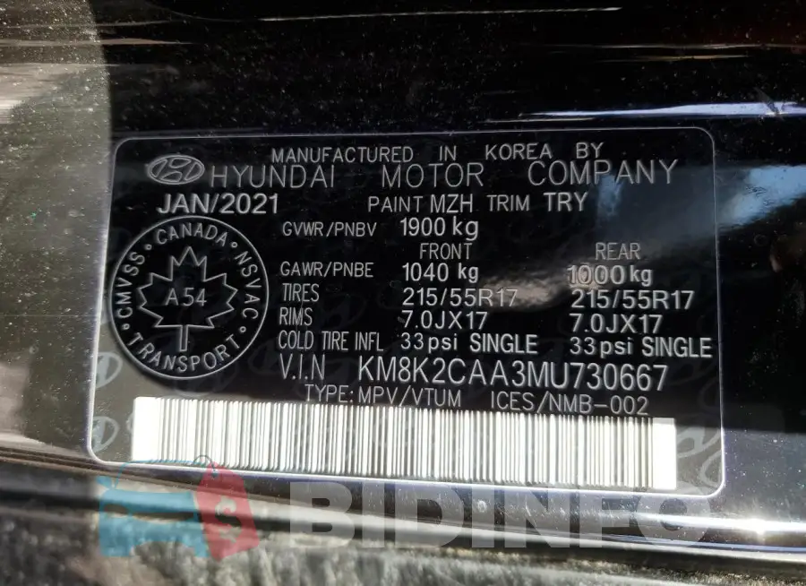 KM8K2CAA3MU730667 Photo# 14