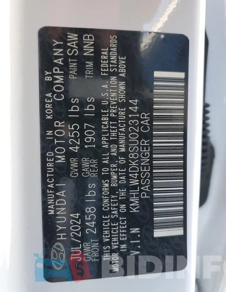 KMHLW4DK8SU023144 Photo# 12
