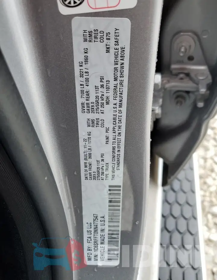 1C6SRFFT0NN477547 Photo# 13