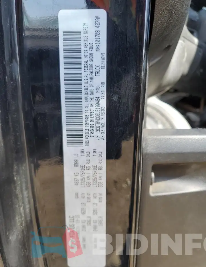 3C6TRVDG6LE100484 Photo# 13