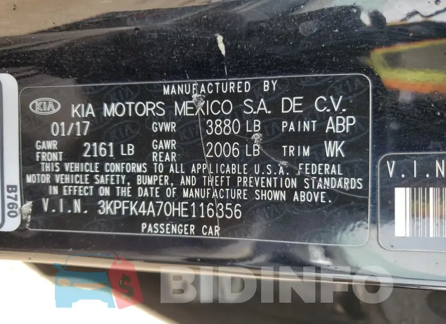 3KPFK4A70HE116356 Photo# 12