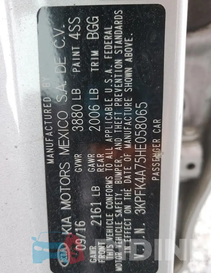 3KPFK4A75HE058065 Photo# 12