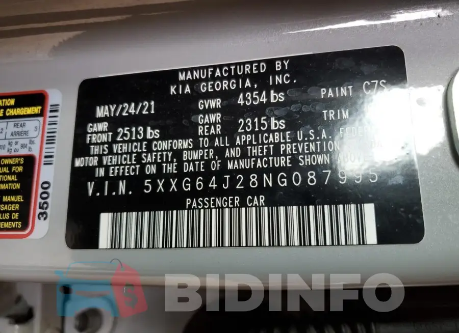 5XXG64J28NG087995 Photo# 12