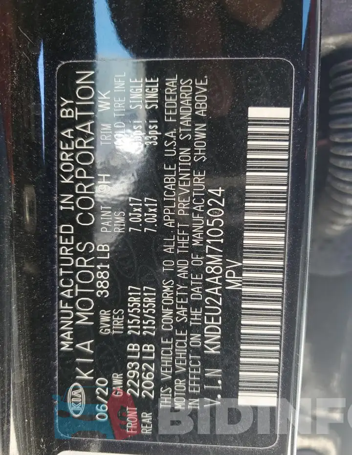KNDEU2AA8M7105024 Photo# 13