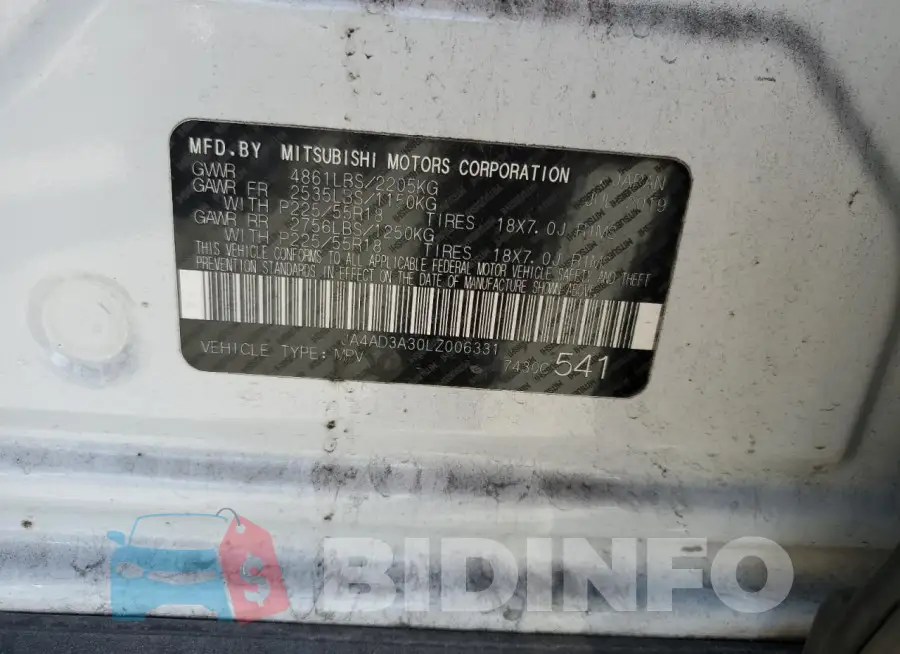 JA4AD3A30LZ006331 Photo# 12