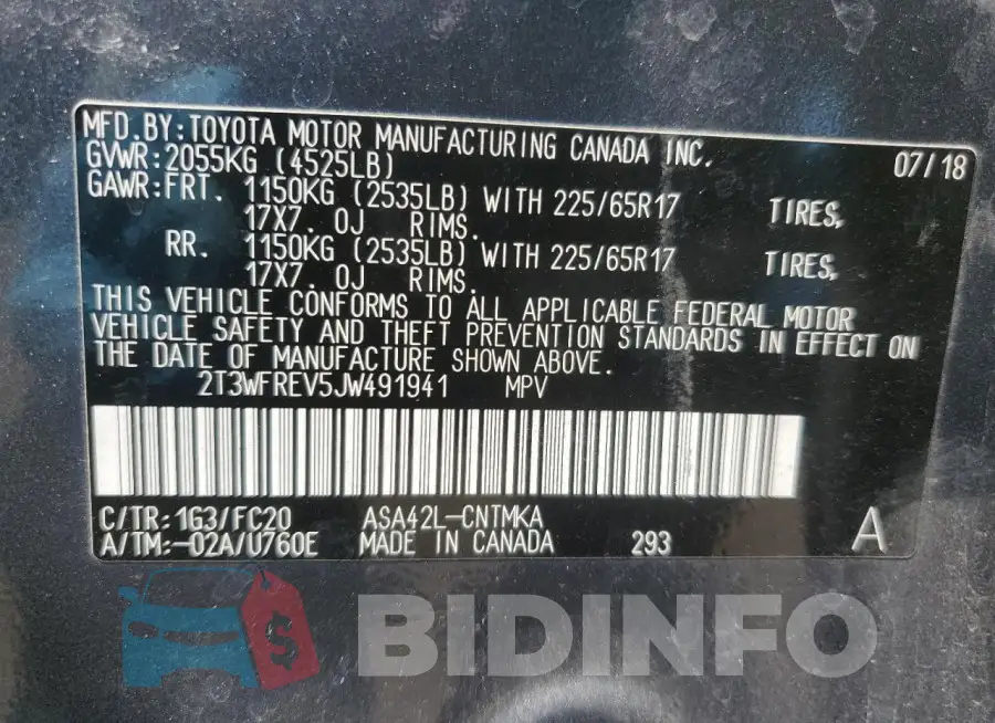 2T3WFREV5JW491941 Photo# 12
