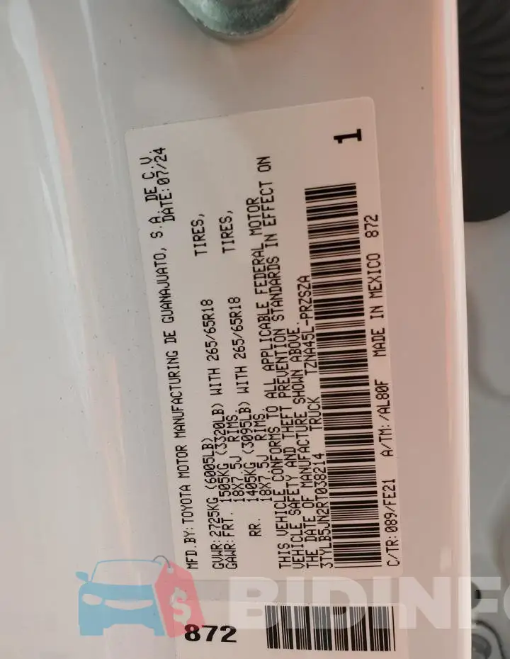 3TYLB5JN2RT038214 Photo# 12