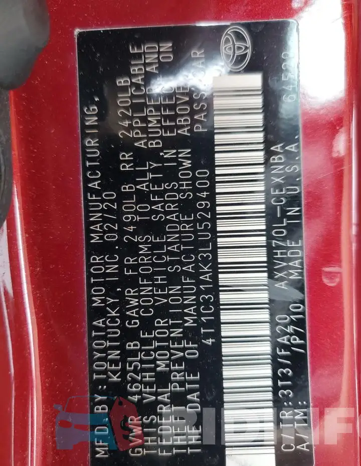 4T1C31AK3LU529400 Photo# 13