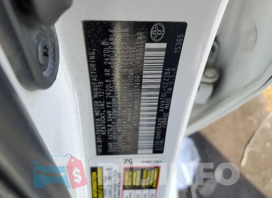 4T1G11AK8LU331466 Photo# 12