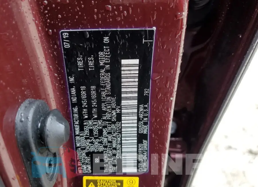 5TDBZRFH4KS711202 Photo# 14