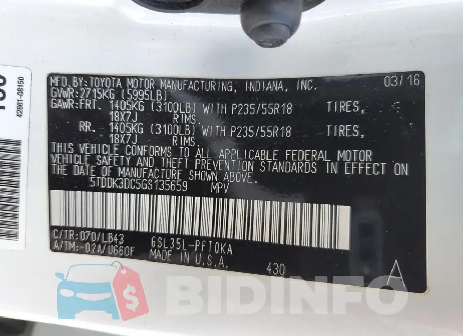 5TDDK3DC5GS135659 Photo# 13