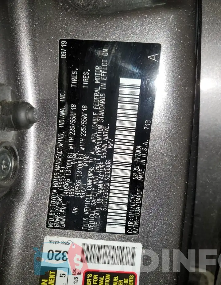 5TDDZ3DC0LS239806 Photo# 14