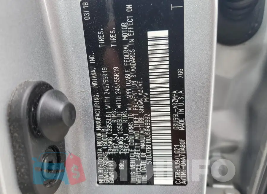 5TDJZRFH0JS849992 Photo# 13
