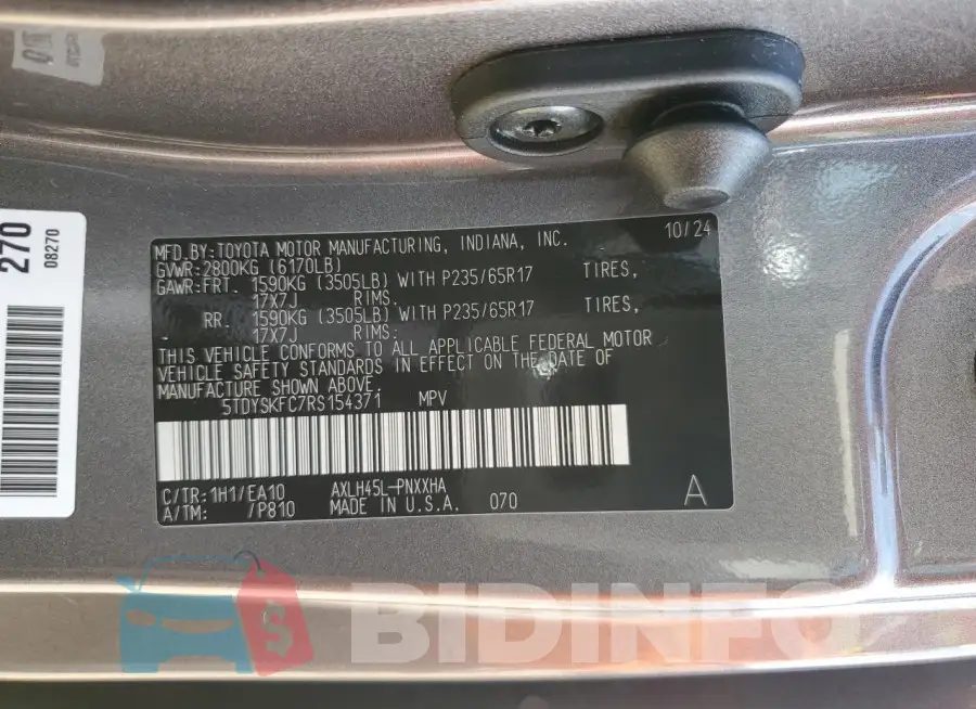 5TDYSKFC7RS154371 Photo# 13
