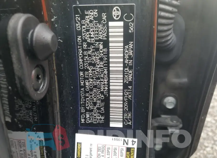 JTNKHMBX4M1119118 Photo# 13
