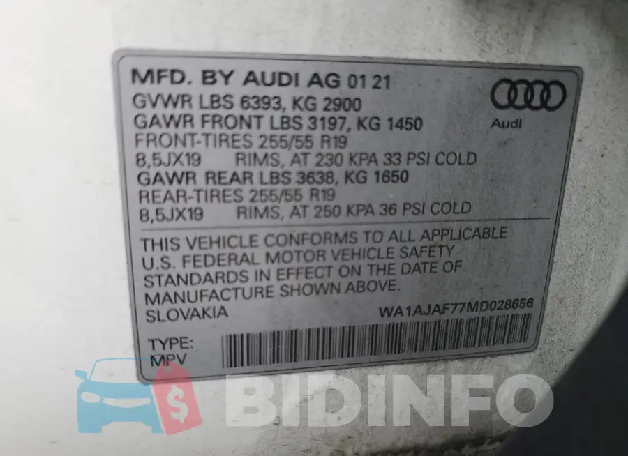 WA1AJAF77MD028656 Photo# 13
