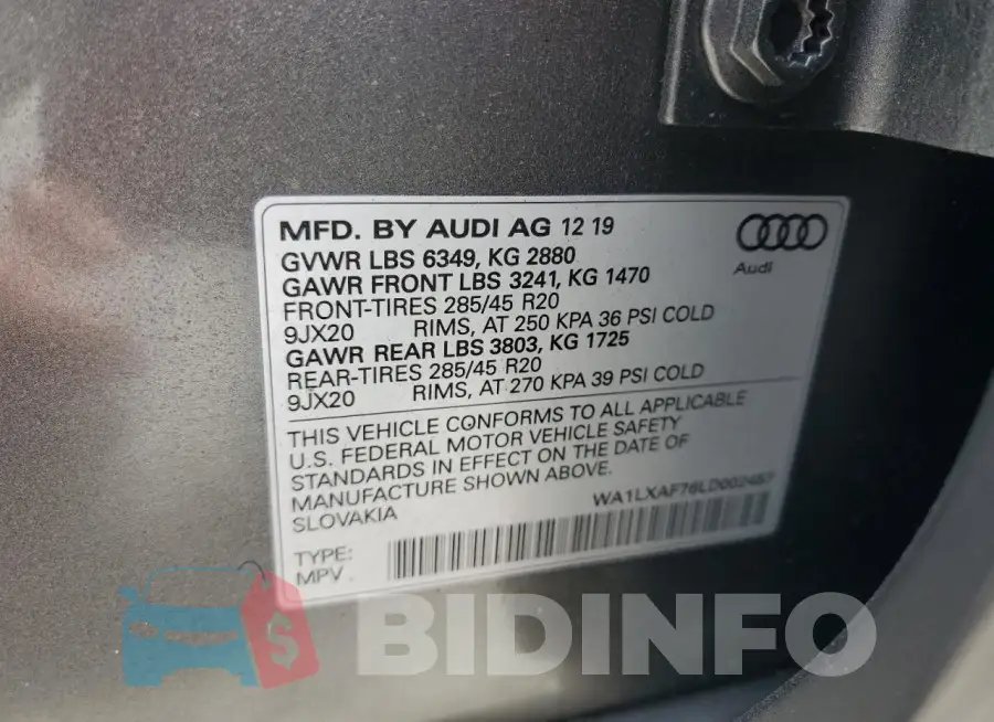 WA1LXAF76LD002457 Photo# 13