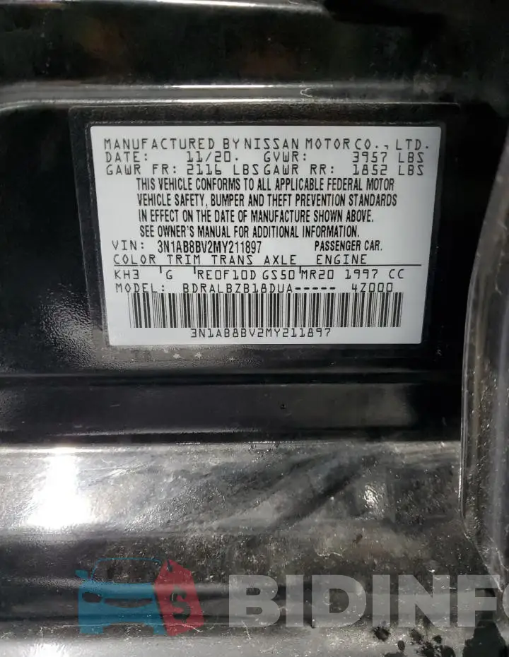 3N1AB8BV2MY211897 Photo# 13