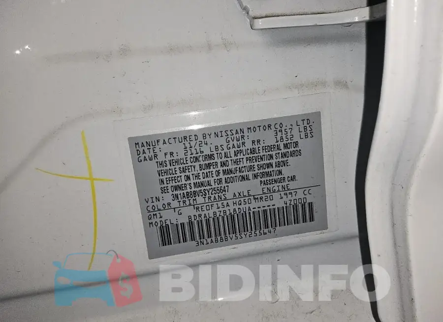 3N1AB8BV5SY255647 Photo# 13