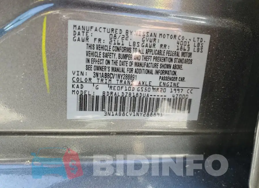 3N1AB8CV1NY288891 Photo# 12