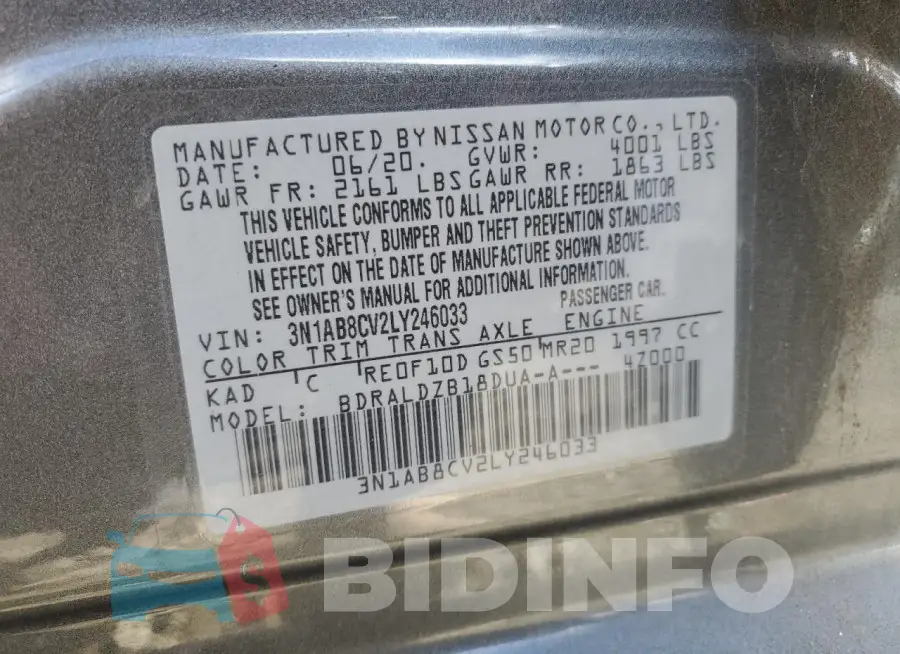 3N1AB8CV2LY246033 Photo# 12