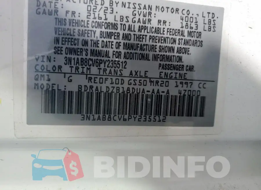 3N1AB8CV6PY235512 Photo# 12