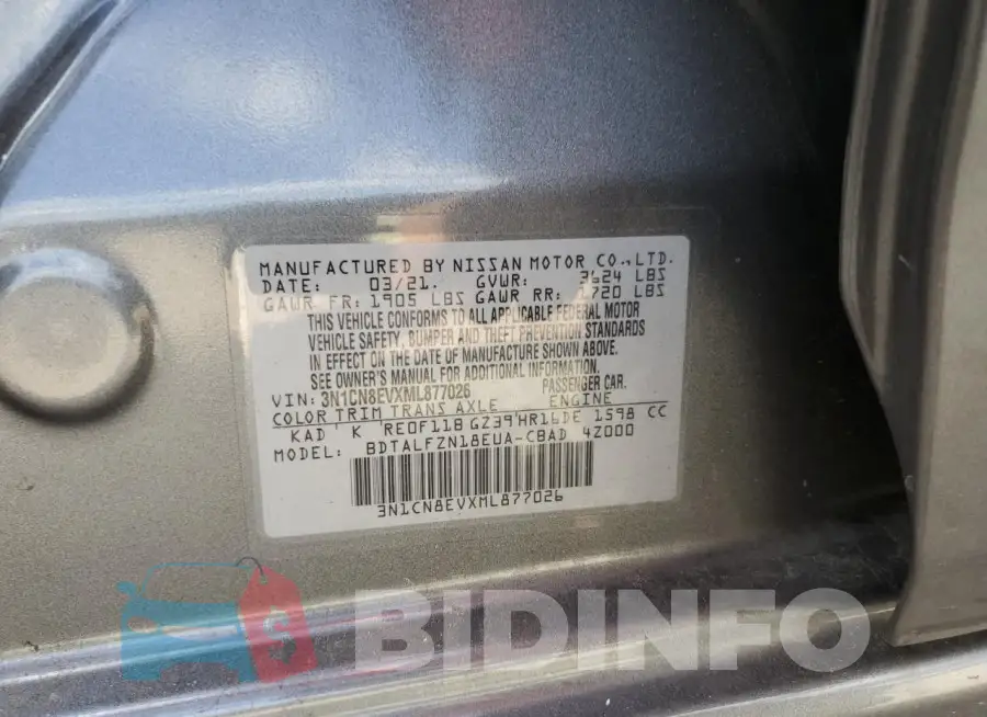 3N1CN8EVXML877026 Photo# 12