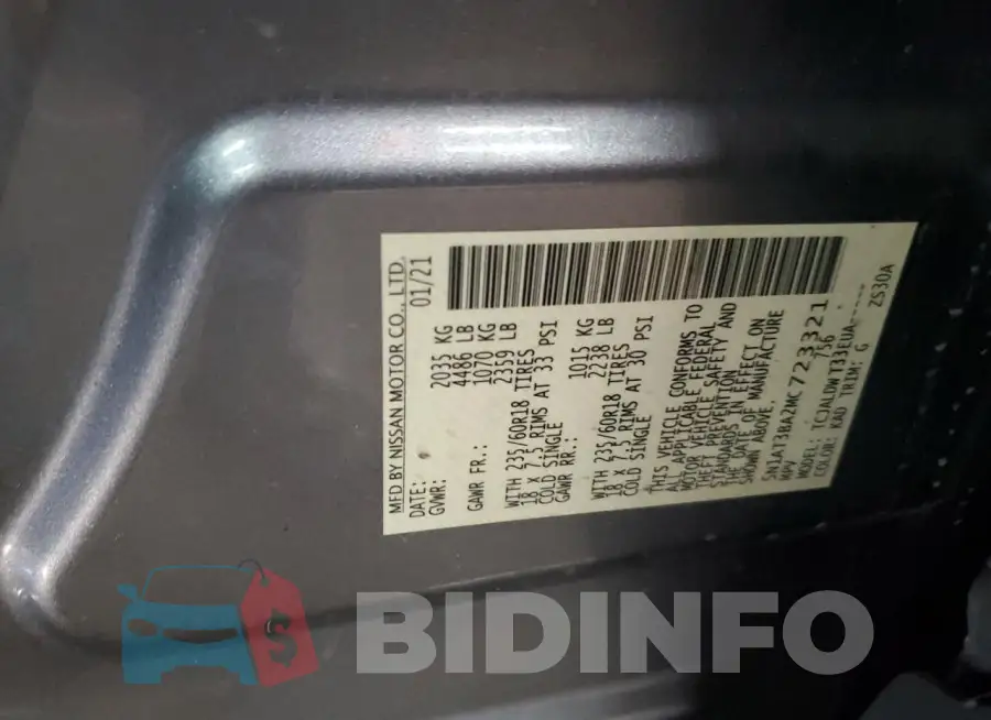 5N1AT3BA2MC723321 Photo# 12