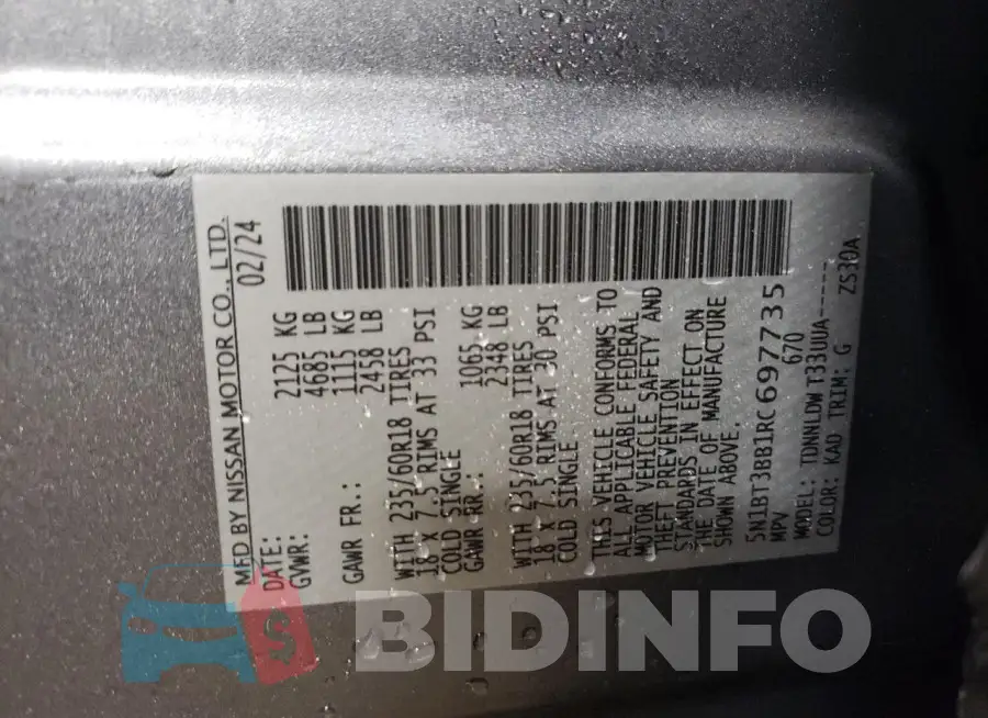 5N1BT3BB1RC697735 Photo# 13