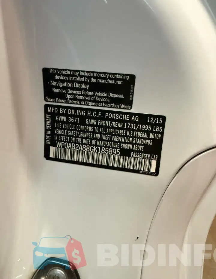 WP0AB2A88GK185895 Photo# 10
