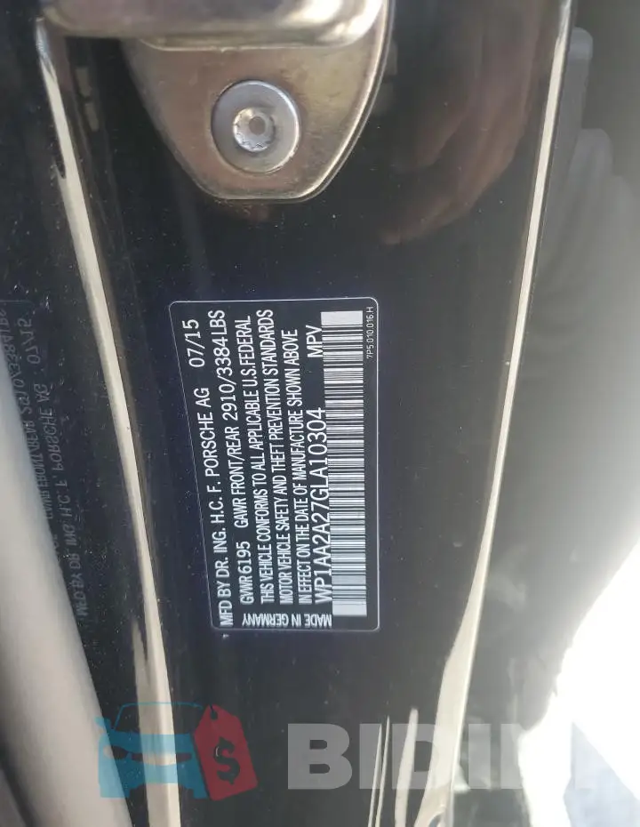 WP1AA2A27GLA10304 Photo# 13