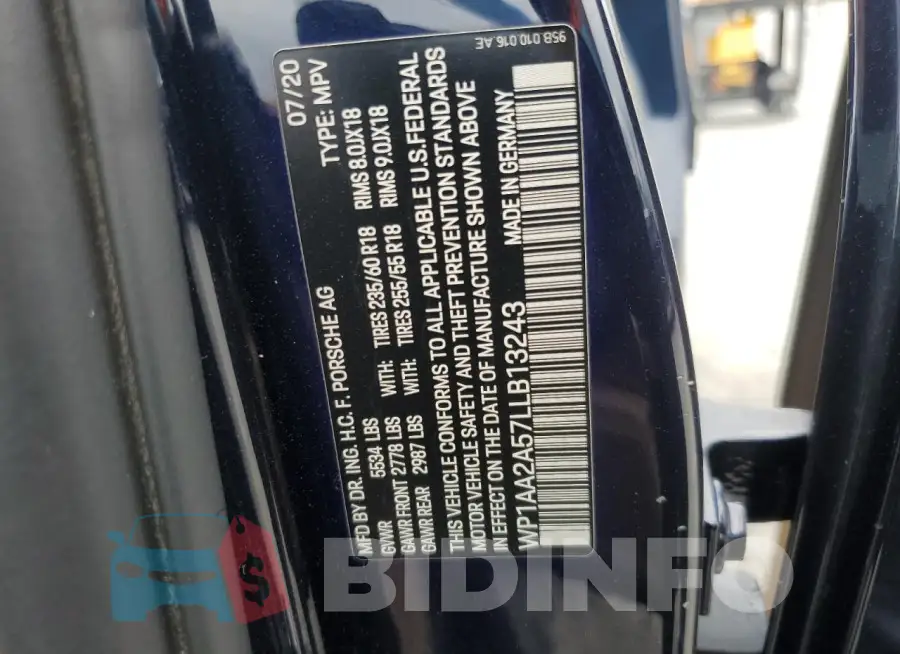 WP1AA2A57LLB13243 Photo# 13