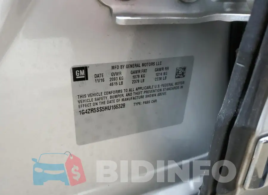 1G4ZR5SS5HU166328 Photo# 12