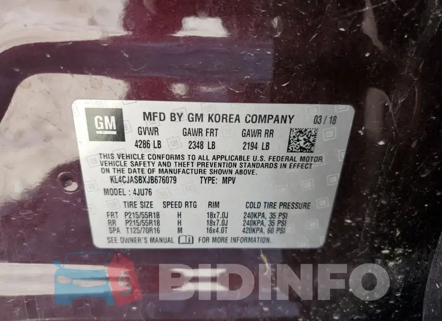 KL4CJASBXJB676079 Photo# 12