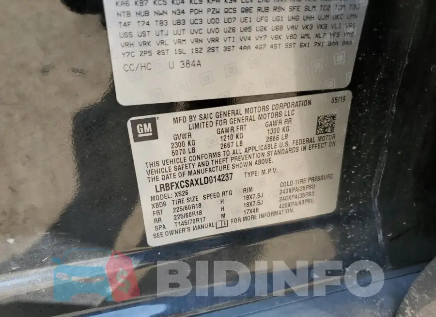 LRBFXCSAXLD014237 Photo# 13