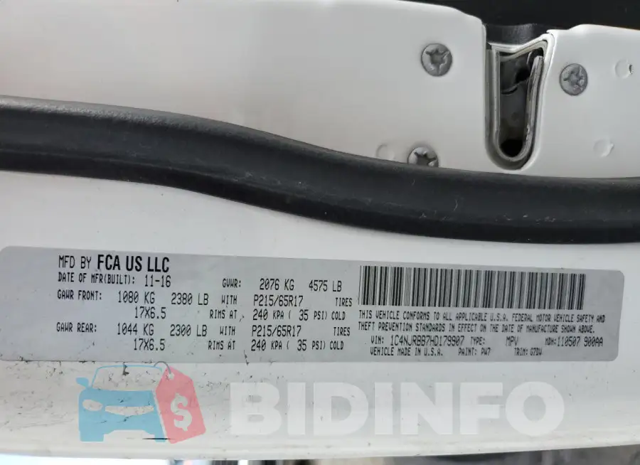 1C4NJRBB7HD179907 Photo# 12